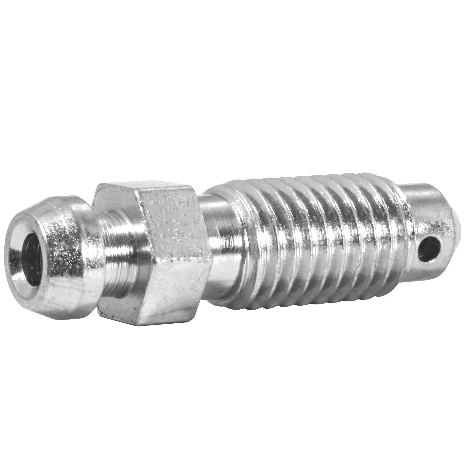 Stainless Steel Bleeder Screw 1/4-28, 1/4" Hex, 0.92 OAL - Bag of 1